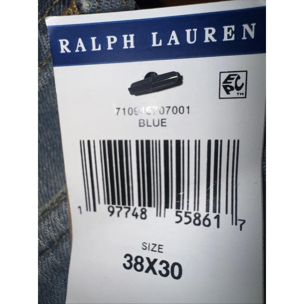 Polo Ralph Lauren Sullivan Slim Distressed Patchwork Jeans Men's 38x30 NWT‎